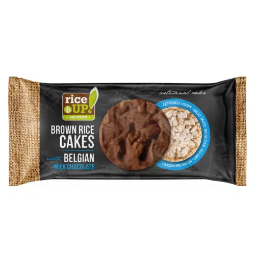 Rice Up Brown Rice Cakes With Milk Chocolate 90gm