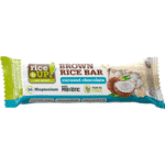 رايس آب - بار رقائق الأرز الأسمر بطعم الشوكولاتة البيضاء بجوز الهند 18 جرام