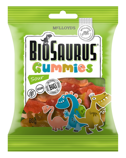 حلوى بيوسورس العضوية - حامضة 80 جم