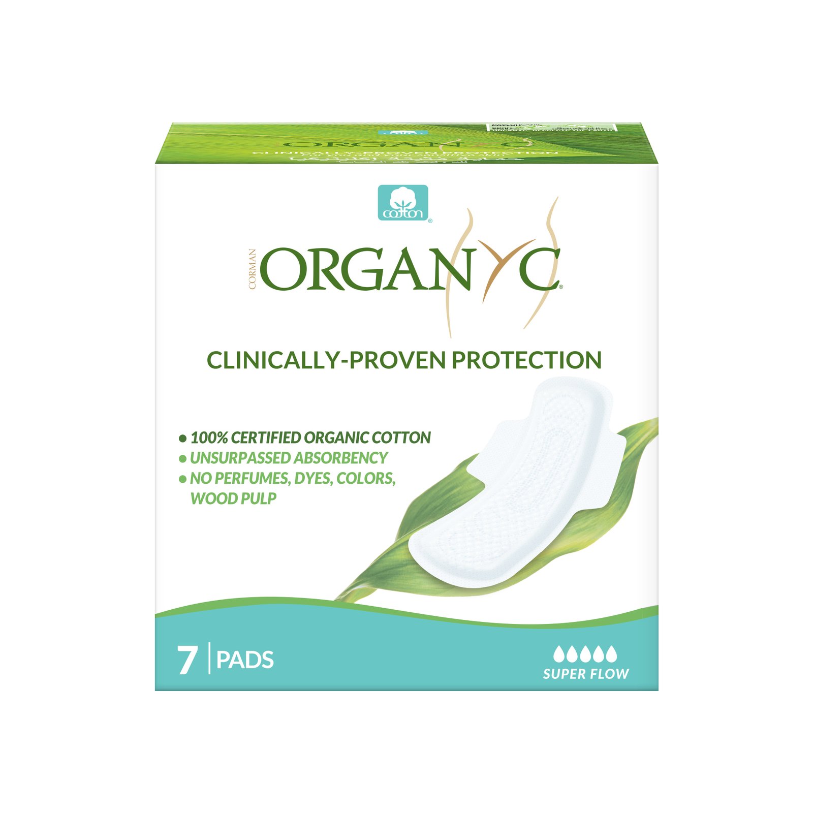 100 Organic Cotton Sanitary Pads Overnight Extra 7 Pcs Healthy Crafts