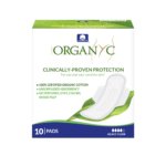 100% Organic Cotton Sanitary Pads Heavy Flow Night - 10 Pcs
