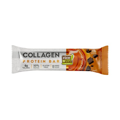 RiceUP! Collagen Protein bar Toffee Caramel, 50g